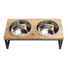 Load image into Gallery viewer, Wood &amp; Metal Elevated Feeder