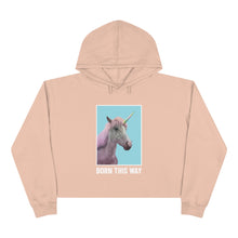 Load image into Gallery viewer, Woman's "Born This Way" Crop Hoodie