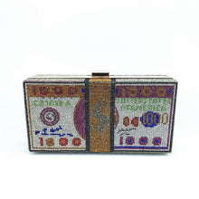 Load image into Gallery viewer, Cash Dollars Crystal Clutch with Rhinestones