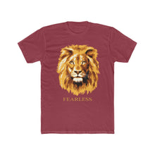 Load image into Gallery viewer, Men's "Fearless Lion" Cotton Crew Tee