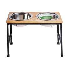 Load image into Gallery viewer, Wood &amp; Metal Elevated Feeder