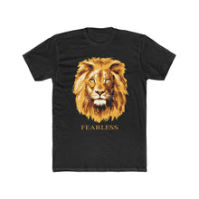 Load image into Gallery viewer, Men's "Fearless Lion" Cotton Crew Tee