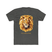 Load image into Gallery viewer, Men's "Fearless Lion" Cotton Crew Tee